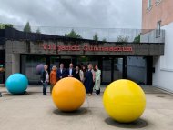 Gruppenfoto: Besichtigung des Viljandi Gymnasiums