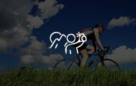 Geoportal Freizeit & Kultur Bild eines Radfahrers mit Icon und Link, welche im GeoPortal das Thema "Freizeit & Kultur" öffnet.