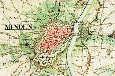 Ausschnitt aus einer historischen Karte