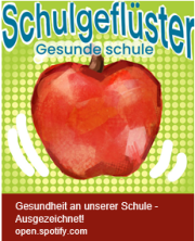 Das Logo des Schulgeflüster-Podcats vom Ratsgymnasium Minden