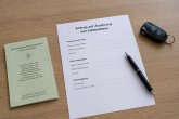 Antrag Halterdatenänderung Tisch mit Antrag und Stift für Halteränderungen