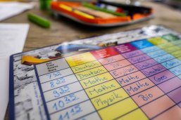 Stundenplan Ansicht eines Stundenplans mit verschiedenen Schulfächern
