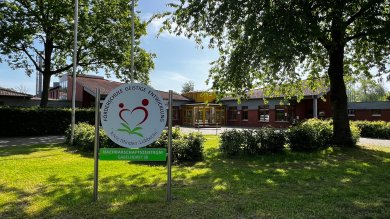 Förderschule Geistige Entwicklung des Kreises Minden-Lübbecke Fotografie zeigt das Gebäude der Förderschule Geistige Entwicklung